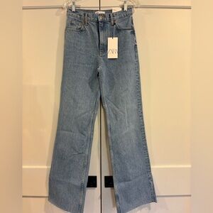 Zara Women's Light Blue Straight Leg Jeans